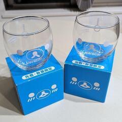 リラックマ　ガラスカップ２個セット　透明