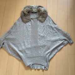 ファー付きセーター