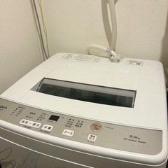 【マツナガ様】洗濯機 AQUA(6kg) 使用1年 美品 練馬区...