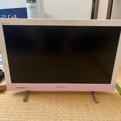 可愛いテレビ 白×ピンク 22インチ