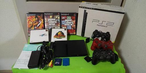 ソニー ☆PS2☆薄型☆スリム☆ソフト5本セット☆動作品☆SCPH-70000CB☆箱付き