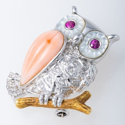 K18 ダイヤモンド ブローチ 品番b20-492