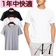 【ネット決済】Tシャツ Mサイズ 1年中快適 心地よい 半袖Tシ...