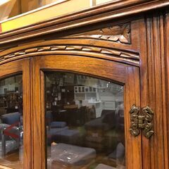 【愛品館八千代店】アンティーク調　2枚扉キャビネット