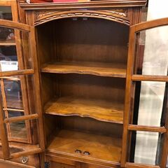 【愛品館八千代店】アンティーク調　2枚扉キャビネット