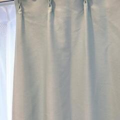 ニトリ　水色カーテンとレースカーテンセット