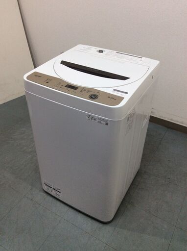 YJT7736【SHARP/シャープ 6.0㎏洗濯機】極美品 2023年製 ES-GE6G 家電 洗濯 簡易乾燥付