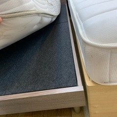 クイーンベッド ナチュラル フレーム  ASLEEP/マットレス: シモンズ