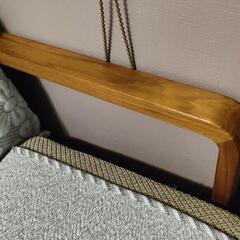 カリモクソファー　3人掛け　スツール付　美品　ベージュ　定価26万