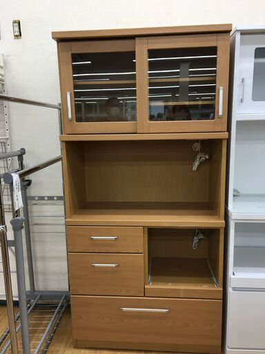 リユースのサカイ栃木店☆ジモティ割あり☆ 食器棚 ブラウン×ブラック