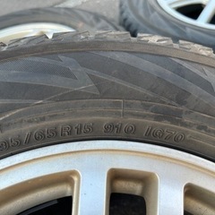 【格安】タイヤ（ホイール付き）9分山　アイスガード195/65R15