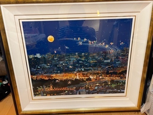 シルクスクリーン　ヒロヤマガタ　星空のロマンス原画