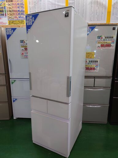 【愛品倶楽部柏店】SHARP 2017年製 415L 4ドア冷凍冷蔵庫 SJ-GT42C-W