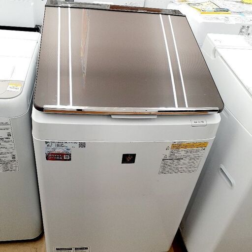 SHARP 10kg洗濯機 ES-PT10D 2019年製 中古品