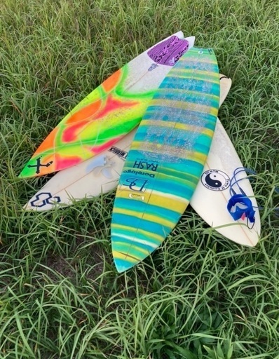 DEFLOW サーフボードフィン 4枚セット クワッドフィン FISH QUAD