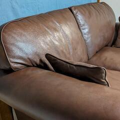 ローラアシュレイ モーティマ 本革 2シーターソファ
