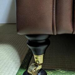 ローラアシュレイ モーティマ 本革 2シーターソファ