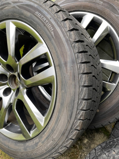 【バリ溝】現行レクサスNX　スタッドレス＋ホイールセット　対面受渡可 レクサスNX 高級純正グロスアルミ スタッドレスセット バリ溝 ハリアーにも