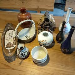古い陶器　一輪挿し　花瓶　酒器　アンティーク雑貨
