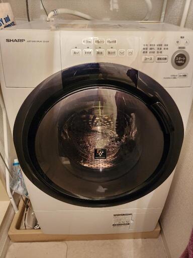 ドラム式洗濯機乾燥機　シャープ コンパクトドラム SHARP ES-S7F-WL(左開き) 7kg/乾燥3.5kg