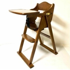 大和屋　木製折りたたみハイチェア ベビーチェア 赤ちゃん椅子