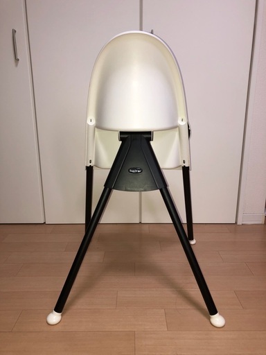 BABYBJÖRN ハイチェア ホワイト 生産終了品 ハーネス付 グレー脚 BABY