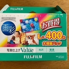 FUJIFILM 写真用紙 画彩 光沢 L 400枚 WPL40...