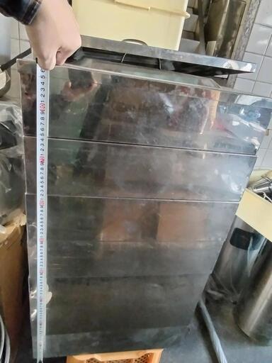 業務用 ステンレス製 2段 角蒸し器 調理器具 蒸籠 セイロ 金属製 厨房機器 外寸 約 高さ 36cm × 幅 47cm × 奥行 51cm