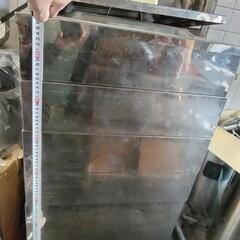 業務用 ステンレス製 2段 角蒸し器 調理器具 蒸籠 セイロ 金属製 厨房機器 外寸 約 高さ 36cm × 幅 47cm × 奥行 51cm