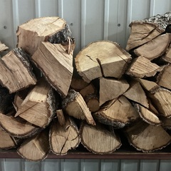 広葉樹の薪　節の部分