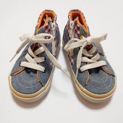 美品【14cm】VANS 子供 靴 ベビーシューズ バンズ 女の...