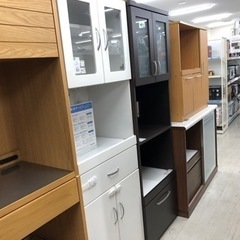 ニトリ食器棚二枚扉ダークブラウン【トレファク堺福田店】