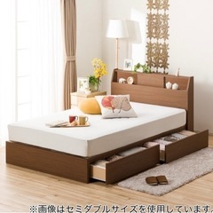 ベッドフレーム＋マットレス付き クイーンサイズ