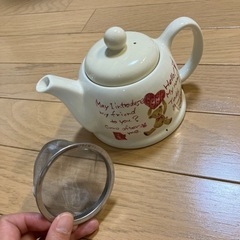 ティーポット　茶漉し付