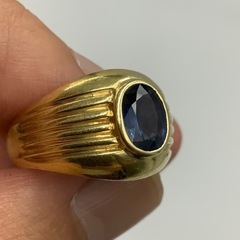 750 18金 サファイヤリング 1.49ct 8.8g