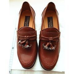 ■茶色靴・タッセルローファー・25cm