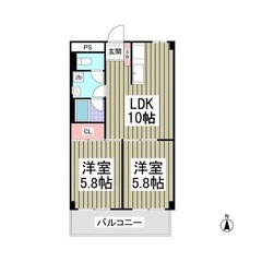 ✨『2LDK』多摩市和田✨広いリビング🎶😆✨敷金礼金無料でフリー...