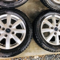 155/65R13 自動車用 日本製アルミ付きBLIZZAKスタッドレス 155/65R13