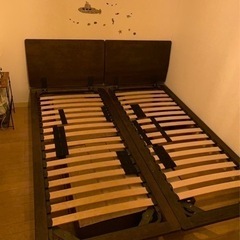 無印良品】セミシングルベッドフレーム2台（クイーンサイズ）