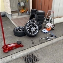 エアー補充付き出張タイヤ交換軽自動車1500円 - 札幌市