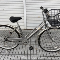 【ネット決済・配送可】【26インチ自転車】内装3段変速　LEDオ...