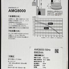 未使用 京セラ AMG8000 水中汚水ポンプ 50Hz (旧 リョービ RMG-8000)