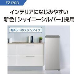 パナソニック NR-FZ120D-SS 1ドア冷凍庫 (121L・右開き) シャイニーシルバー