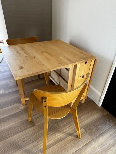IKEA  NORDEN テーブル + NORDMYRA チェア ２個セット