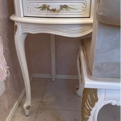 イタリア　アンティーク　ドレッサー　三面鏡　