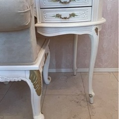 イタリア　アンティーク　ドレッサー　三面鏡　