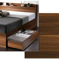 シングル・Newデザイン2杯収納コンセント・アクセントブラウン・