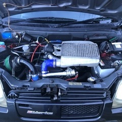 Kei アルトワークスK6A新規格RX-7(FC-3S)流用大容量インタークーラー迫力増します！