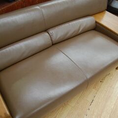 CONDE HOUSE 2人掛けソファ ボルス 幅180×奥83×高67cm 革製 ブラウン系 木製フレーム カンディハウス BOLS 2Pソファ 長椅子 旭川家具  札幌市 清田区 平岡