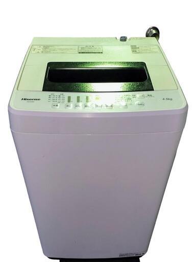 【ジ1113-17】Hisense ハイセンス 全自動電気洗濯機 2019年製 HW-E4502 4.5kg